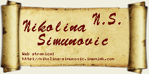 Nikolina Simunović vizit kartica